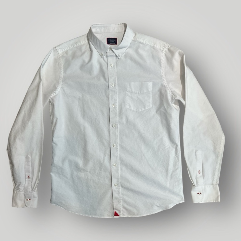 UNTUCKit Russian River White Button Down Shirt Mens XL Tall Slim Cotton